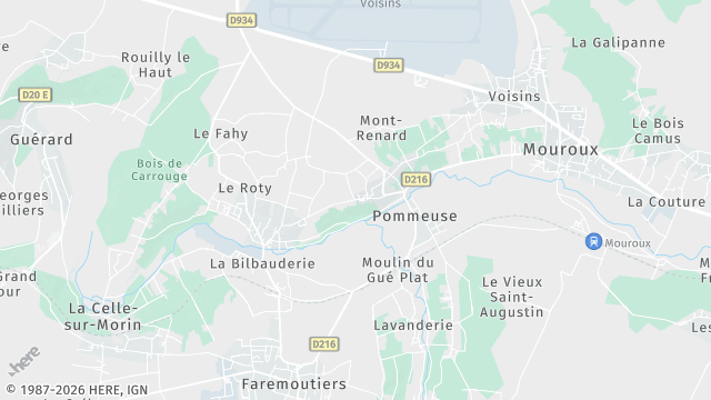 Carte de la zone d'intervention à Pommeuse