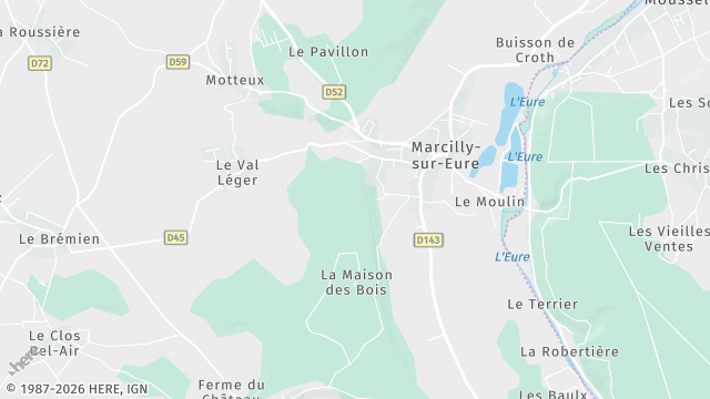 Carte de la zone d'intervention à Marcilly-sur-Eure