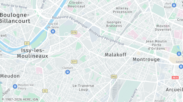 Carte de la zone d'intervention à Vanves