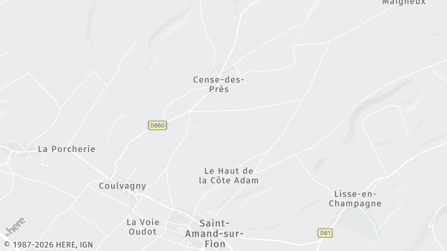 Carte de la zone d'intervention à Saint-Amand-sur-Fion