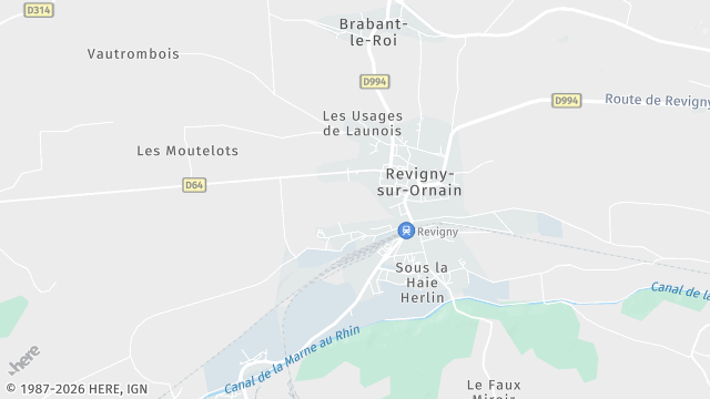 Carte de la zone d'intervention à Revigny-sur-Ornain
