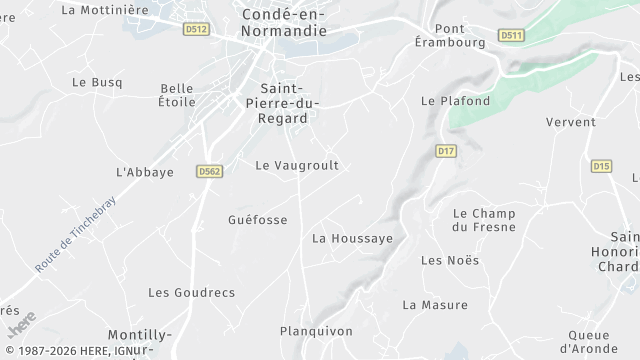 Carte de la zone d'intervention à Saint-Pierre-du-Regard