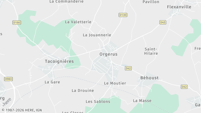 Carte de la zone d'intervention à Orgerus