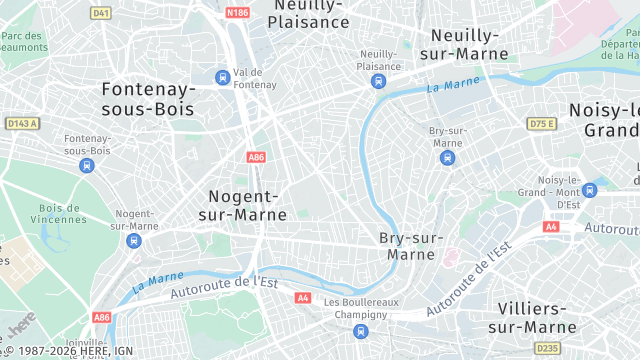 Carte de la zone d'intervention à Le Perreux-sur-Marne