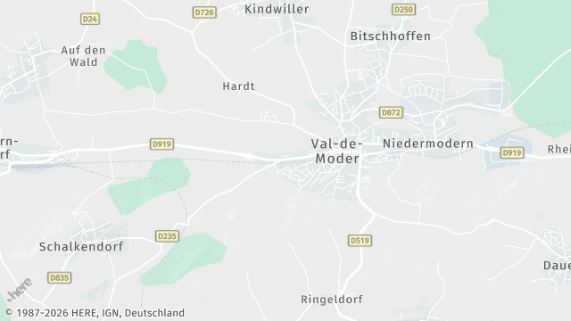 Carte de la zone d'intervention à Val-de-Moder