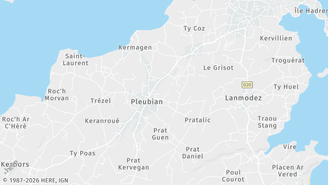 Carte de la zone d'intervention à Pleubian