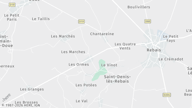 Carte de la zone d'intervention à Saint-Denis-lès-Rebais