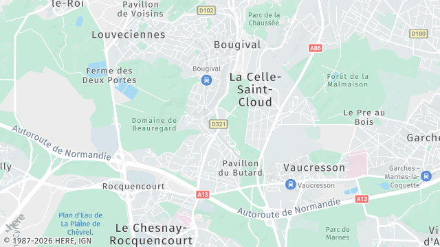 Carte de la zone d'intervention à La Celle-Saint-Cloud