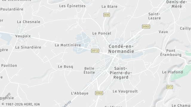 Carte de la zone d'intervention à Condé-en-Normandie