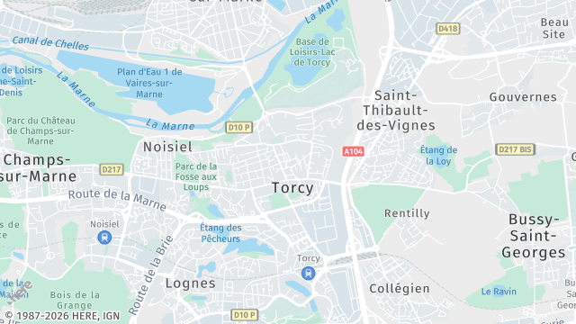 Carte de la zone d'intervention à Torcy