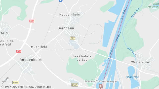 Carte de la zone d'intervention à Beinheim
