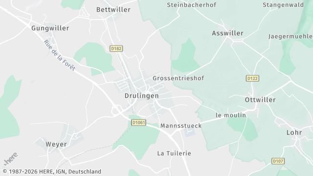 Carte de la zone d'intervention à Drulingen
