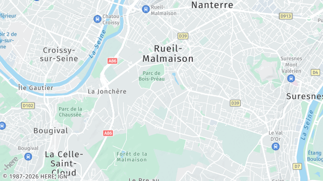 Carte de la zone d'intervention à Rueil-Malmaison