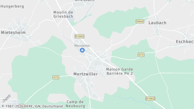 Carte de la zone d'intervention à Mertzwiller