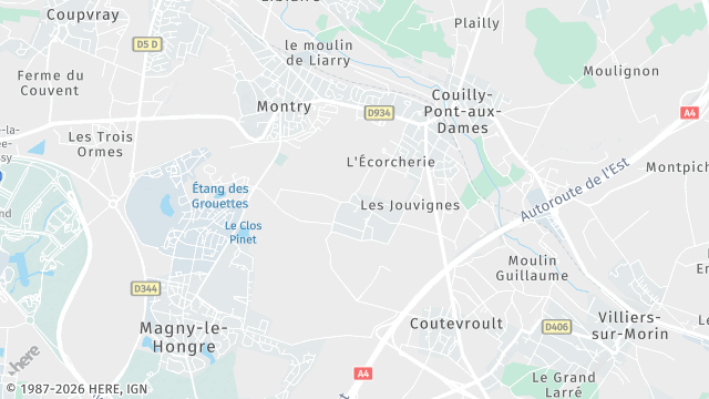 Carte de la zone d'intervention à Saint-Germain-sur-Morin