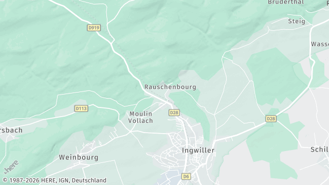 Carte de la zone d'intervention à Ingwiller