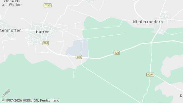 Carte de la zone d'intervention à Hatten