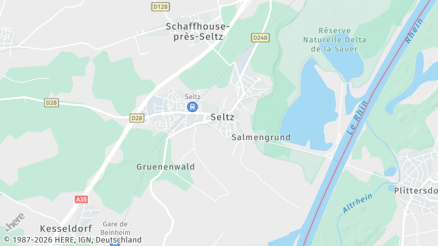 Carte de la zone d'intervention à Seltz