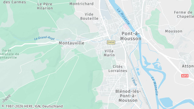 Carte de la zone d'intervention à Maidières