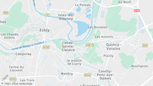 Carte de la zone d'intervention à Condé-Sainte-Libiaire