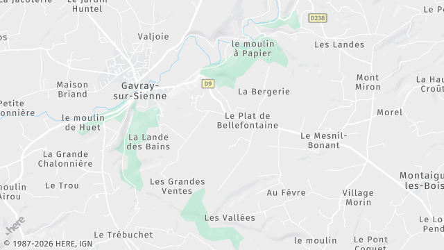 Carte de la zone d'intervention à Gavray-sur-Sienne