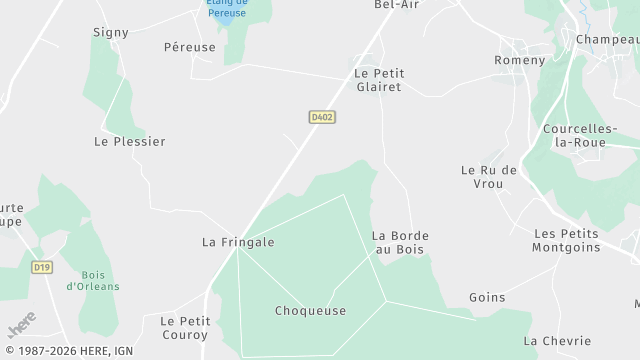 Carte de la zone d'intervention à Jouarre