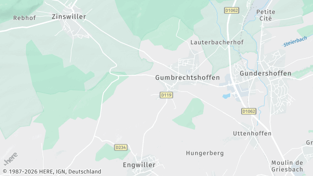Carte de la zone d'intervention à Gumbrechtshoffen