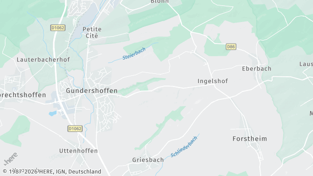 Carte de la zone d'intervention à Gundershoffen