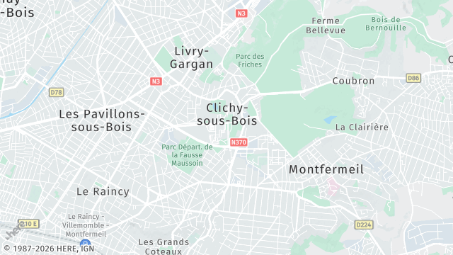 Carte de la zone d'intervention à Clichy-sous-Bois