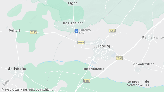 Carte de la zone d'intervention à Surbourg