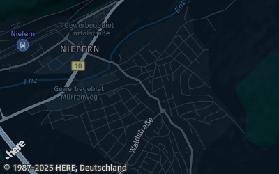 Heizung Map of Niefern-Öschelbronn