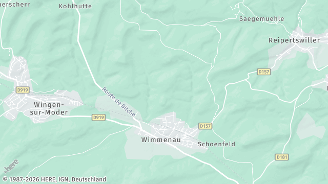 Carte de la zone d'intervention à Wimmenau