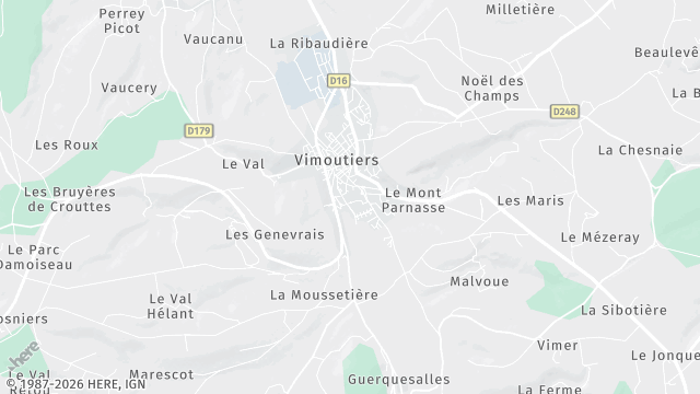 Carte de la zone d'intervention à Vimoutiers