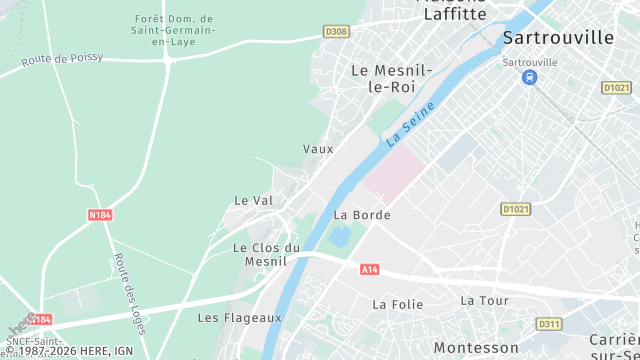 Carte de la zone d'intervention à Le Mesnil-le-Roi