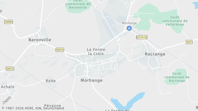 Carte de la zone d'intervention à Morhange