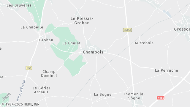 Carte de la zone d'intervention à Chambois