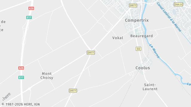 Carte de la zone d'intervention à Compertrix