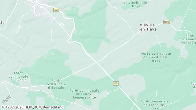 Carte de la zone d'intervention à Thiaucourt-Regniéville