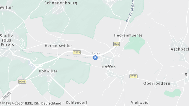 Carte de la zone d'intervention à Hoffen