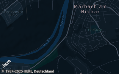 Heizung Map of Marbach am Neckar