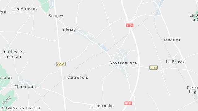 Carte de la zone d'intervention à Grossœuvre