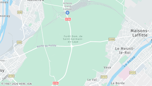Carte de la zone d'intervention à Saint-Germain-en-Laye