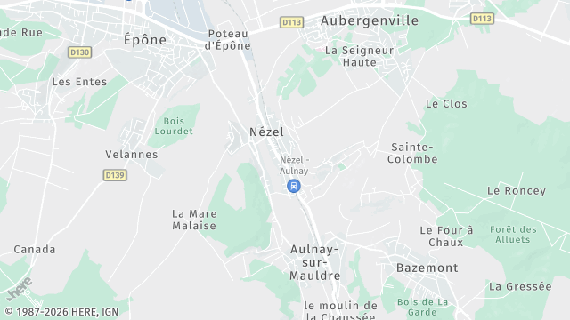 Carte de la zone d'intervention à Nézel