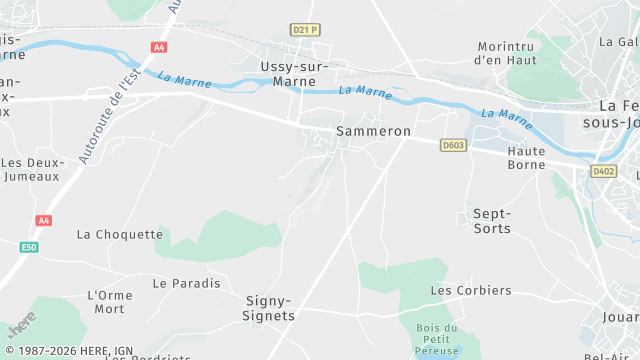 Carte de la zone d'intervention à Sammeron