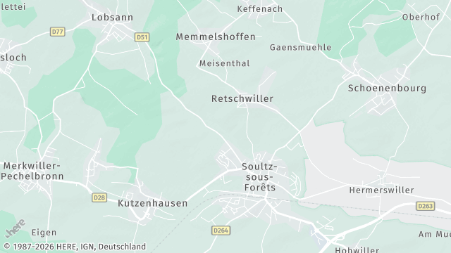 Carte de la zone d'intervention à Soultz-sous-Forêts