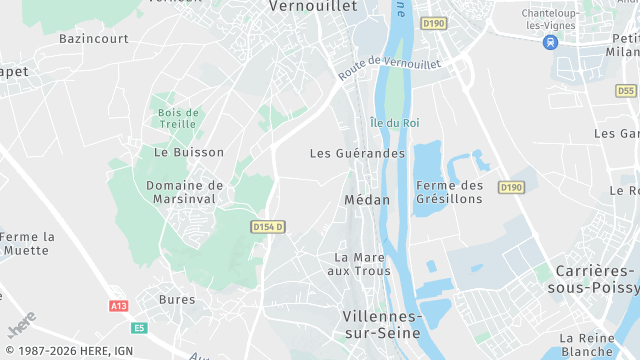 Carte de la zone d'intervention à Médan