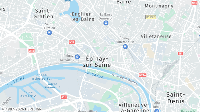 Carte de la zone d'intervention à Épinay-sur-Seine