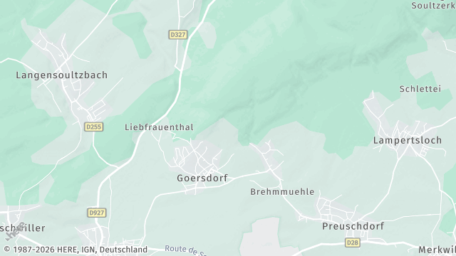 Carte de la zone d'intervention à Gœrsdorf