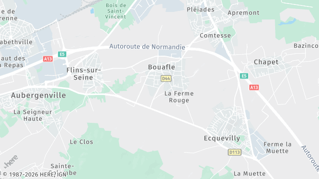 Carte de la zone d'intervention à Bouafle