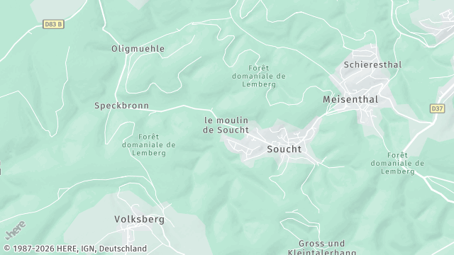 Carte de la zone d'intervention à Soucht